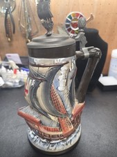  WW-Team German Beer Stein Santa Maria 3D Relief No. 444/4000 94% Pewter picture