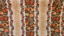 Vintage Waverly Roanoke stripe gold brown  cotton canvas fabric 49