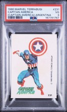 1980 Marvel Terrabusi Captain America RARE Argentina PSA 3 LOW POP picture
