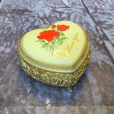 Vintage 1970s Heart Shape I Love You Music Box picture