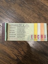 1978 Disneyland Adult Ticket Book E D C B A picture