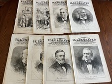 8 vintage original newspapers Frank Leslie's Illustrated issues from 1880 picture