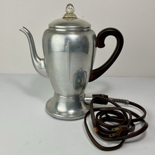 Vintage Mirro-Matic Electric Coffee Percolator 4 Cup Aluminum Model 101M USA picture