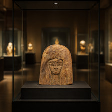 Hathor Statue Ancient Egyptian Goddess Sculpture, Divine Relic Art picture