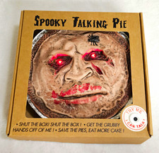 Gemmy 2018 Spooky Talking Pie Kmart Halloween Animatronic Prop RARE Working WT picture