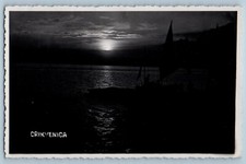 Primorje-Gorski Kotar Croatia Postcard Crikvenica Beach c1930's RPPC Photo picture
