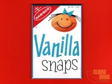 Vintage Nabisco Vanilla Snaps cookies package art 2x3