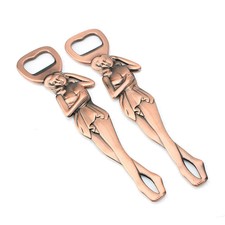 2PCS Creative Vintage Sexy Swimsuit Lady Metal Beer Bottle Opener Bar Kitchen picture
