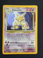 Pokémon TCG Alakazam Holo Card Base Set 1/102 LP picture