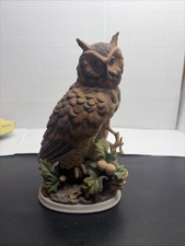 Vintage Lefton China Hand Painted Porcelain Owl Figurine #801 picture