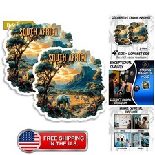 South Africa Fridge Magnet 4 Inch 2-Pack Vinyl picture