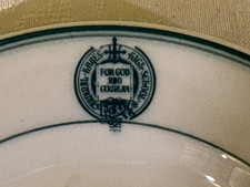 Rare 1940s Bishop Hayes High School Bronx NY hotel China butter plate 6.25” picture