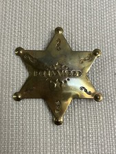 Vintage 1978 Hollywood Star-Shaped Sheriff Badge Brass Pin,Lowell Sigmund Inc picture