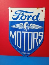 Vintage Ford Motors Since 1903 Porcelain Enamel Sign 8