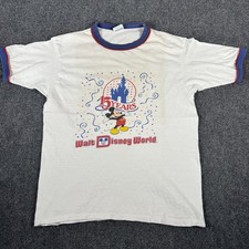 Vintage 1986 Disney World 15th Anniversary Ringer T-Shirt M Walt Disney Mickey picture
