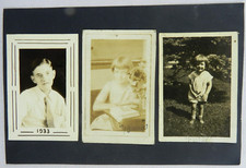 Three Children in Formal Sunday Uniform School Portraits  - 1933- Photograph picture