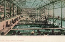 Postcard CA: Interior of Sutro Baths, San Francisco, UDB 1900's picture