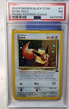 Pokemon TCG 2000 Black Star Promo Pokemon League Eevee Holo #11 PSA 7 picture