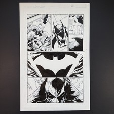Batman Original Comic Art Earth 2 Annual 2 DC 2014 Thomas Wayne Rocha Hanna Inks picture