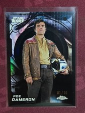 2026 Topps Chrome Star Wars Poe Dameron 1/10 Black Refractor First Print 🔥 picture