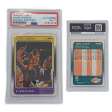 1988 James Worthy Fleer #70 Autographed PSA Auto Authentic LA Lakers Signed NBA picture