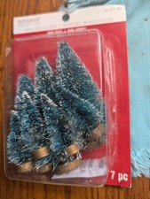 New Ashland Christmas Tiny Treasures Set of 7 Mini Trees, 3.5