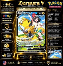 Pokémon TCG Zeraora V TG16/TG30 Silver Tempest Trainer Gallery Holo Ultra Rare picture