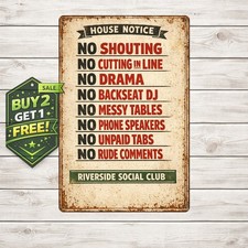 Caddyshack Rules Movie Poster Vintage Metal Tin Sign Home Decor 8x12 picture