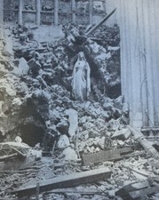 1918 German Destruction of Art Treasures And Cathedrals World War I illustrated picture
