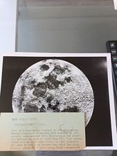 1959 Type 1 Vintage Moon Photo Wide World Press Wire Snipe USSR Luna 2 Impact  picture