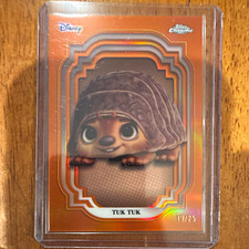 Topps 2024 Topps Chrome Disney 100 Tuk Tuk Orange Refractor Card #177 19/25 picture