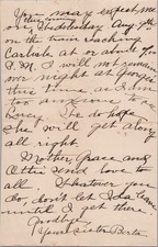 1906 Carlisle Pennsylvania Travel Letter Berta Family Correspondence Antique picture