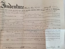1884–1885 Schuylkill PA Land Deed Commissioners 2 Henry C Reeser Jacob G. Rhoads picture