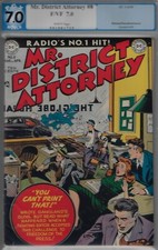MR. DISTRICT ATTORNEY #8- PGX 7.0 FINE/VERY FINE 1949 DC COMIC-CRIME picture