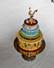 Vintage Enesco MAY YOUR WISH COME TRUE Cake Figurine w/Stand 