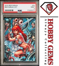 FLANKED BY SWAMP DEMONS PSA 9 2012 Breygent Marvel Red Sonja #52 picture
