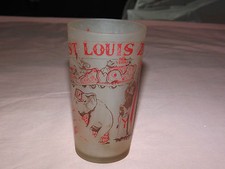 VINTAGE 1960S ST LOUIS ZOO FROSTED DRINKING GLASS picture