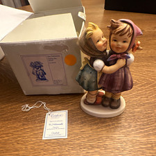 Goebel M.I. Hummel Telling Her Secret Porcelain Figurine 1986 Boxed Cert picture