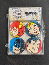 DC Comics Heroes 4pc Coop Magnet Set Flash Batman Superman Wonder Woman picture