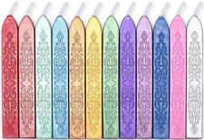 12 Pieces Sealing Wax Sticks with Wicks for Letter Seal Color A picture