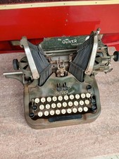 Vintage Antique Oliver No 9 Batwing Typewriter Green 1910s picture