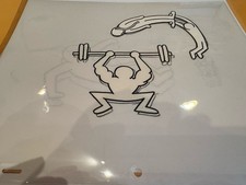 keith haring original art Exit From Sesame Street Weight Lifter 2certifications picture