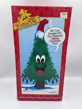 Vintage Gemmy Douglas Fir Talking Christmas Tree Motion Animated Musical W/ Box picture