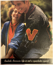 Vtg 1980s AD Reebok Clothing, LIfe is not a Spectator Sport picture