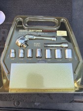 Rare Sears Craftsman USA Stubby Midget Ratchet Socket Set W Case SAE 44087  picture