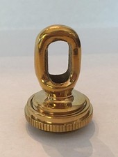 NEW CAST BRASS SCREW-COLLAR LOOP tap 1/8 IPS POLISHED AND LACQUERED picture