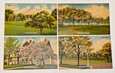 4 Vtg Postcard Lot Fort Totten US Army Unposted Linen Souvenir 1940s New York  picture