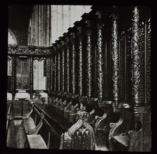 CARTMEL PRIORY CHOIR CUMBRIA ENGLAND C1920 PHOTO Magic Lantern Slide picture