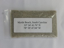 1 oz Sample Bag Natural Fine Sand Myrtle Beach SC South Carolina craft favor picture