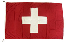 Vintage Swiss Flag Large 145x92 cm Switzerland Rectangular Flagpole Bunting picture